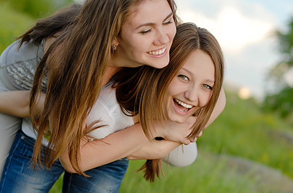 Sober teen feeling confident at a therapeutic center for troubled teenagers