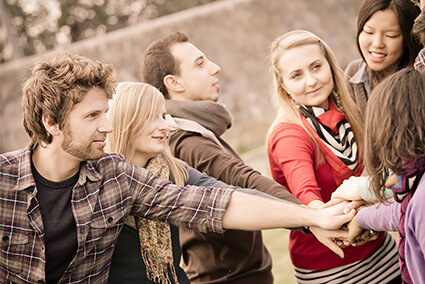 Sober young men and young women feeling confident at Independent Living therapeutic center for troubled young men and women