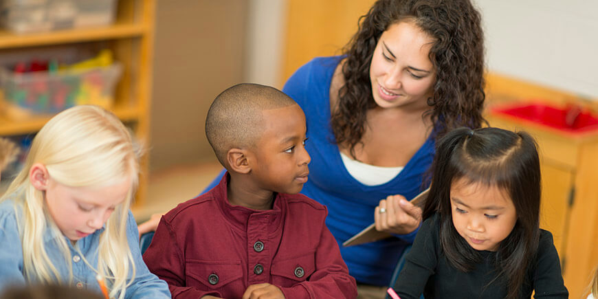 Special needs teachers committing themselves to children with asperger syndrome