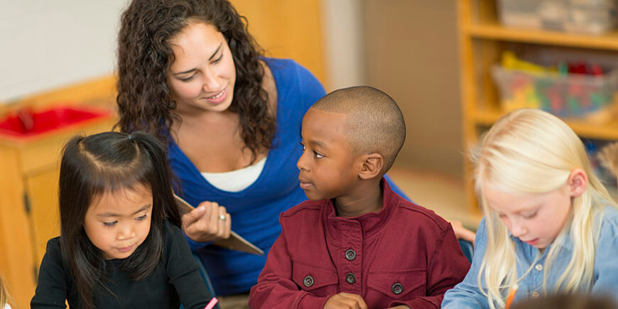 Special needs teachers dedicating themselves to children with asperger syndrome