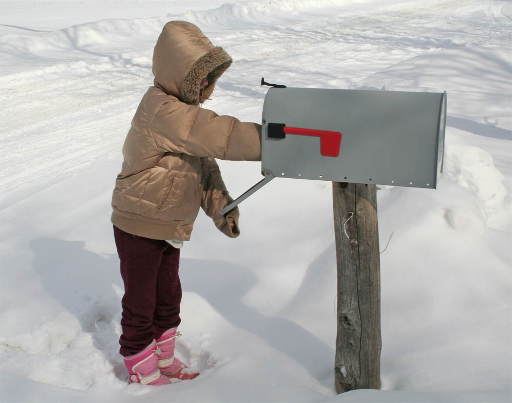 Girl at Mailbox