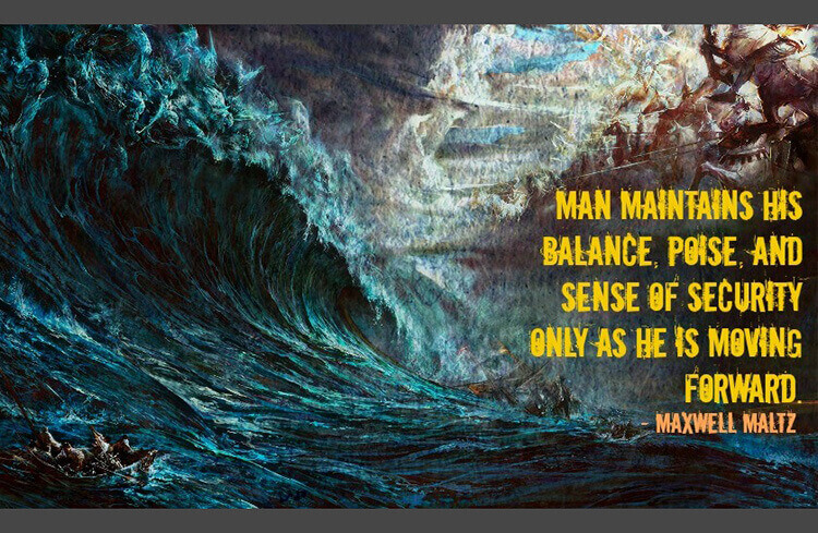 Man Maintains Balance By Moving Forward