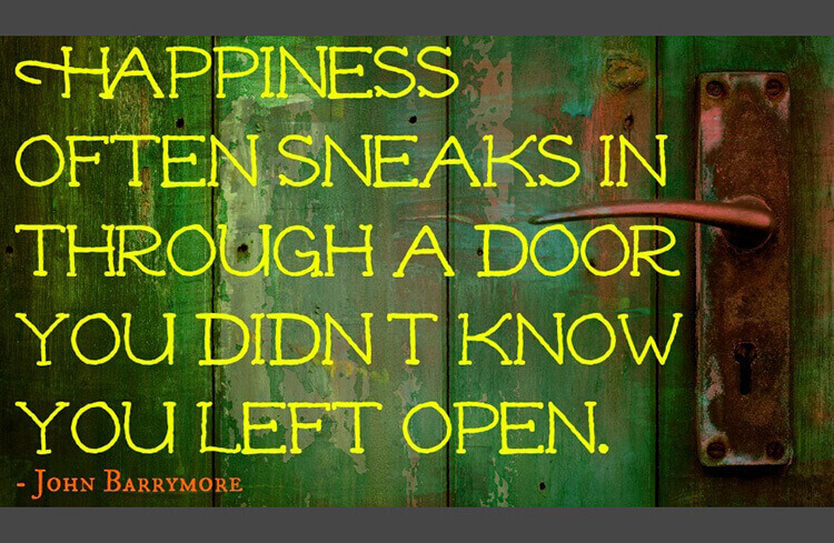 Happiness Sneaks In